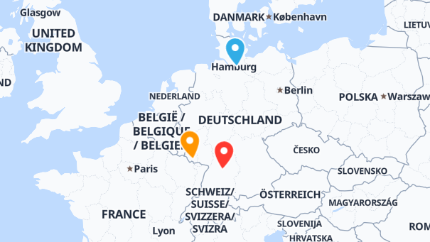 Map of company locations