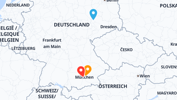 Map of company locations