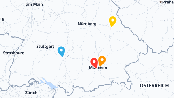 Map of company locations