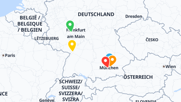 Map of company locations