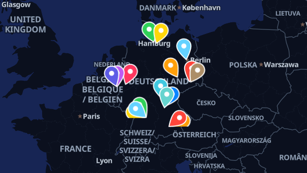 Map of company locations