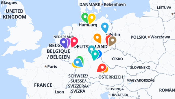 Map of company locations