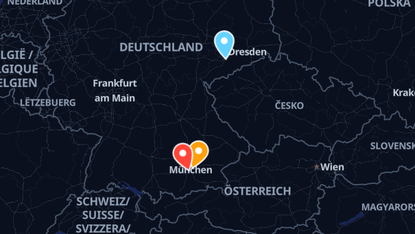 Map of company locations