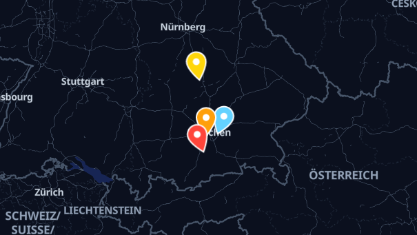 Map of company locations