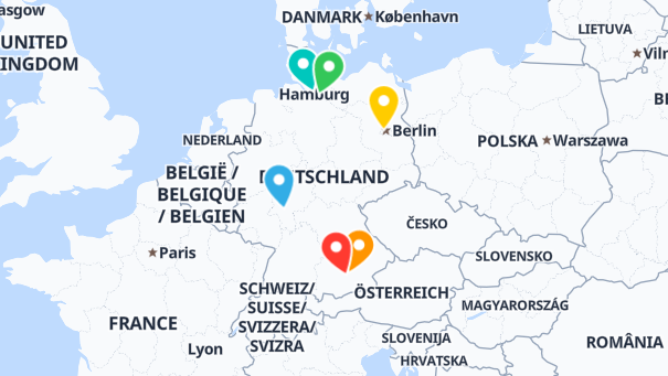 Map of company locations