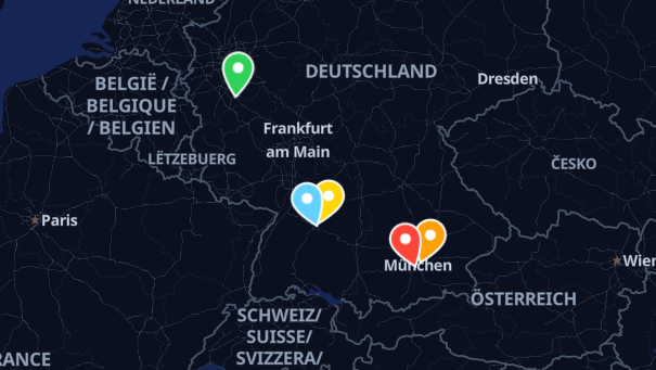 Map of company locations