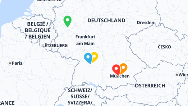 Map of company locations