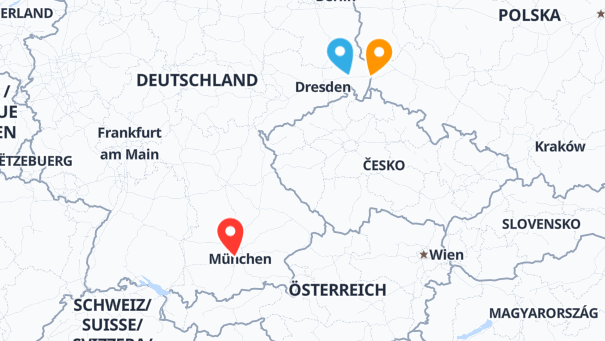 Map of company locations