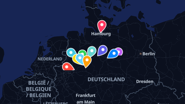 Map of company locations