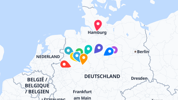 Map of company locations