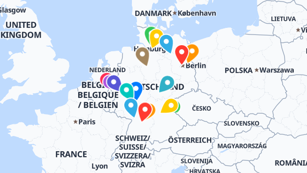 Map of company locations