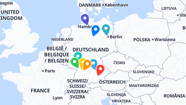 Map of company locations