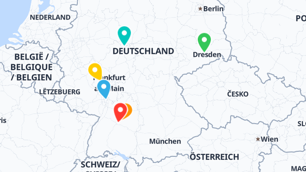 Map of company locations
