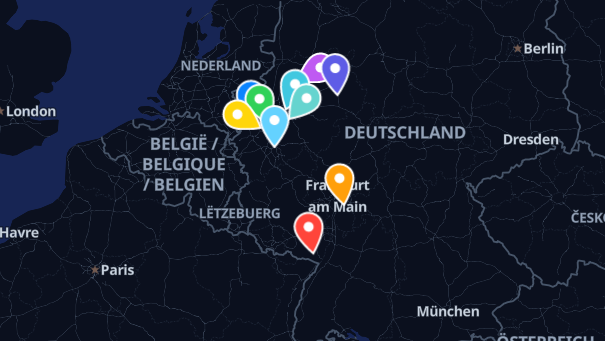 Map of company locations