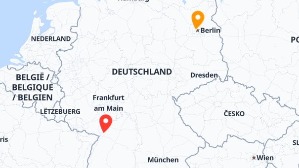 Map of company locations