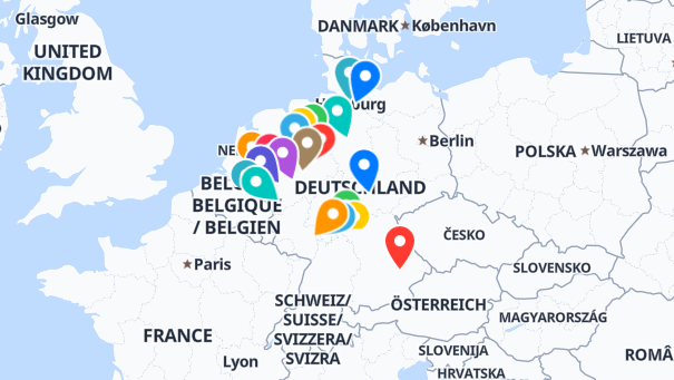 Map of company locations