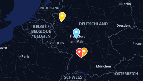 Map of company locations