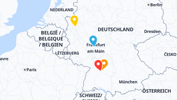 Map of company locations