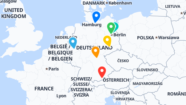 Map of company locations