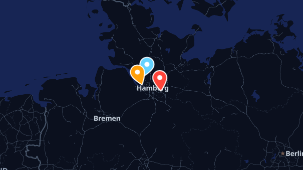 Map of company locations