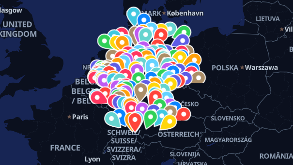 Map of company locations