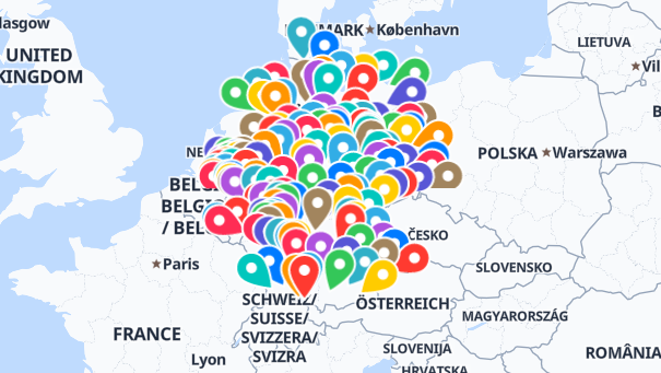 Map of company locations