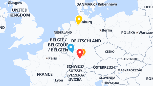 Map of company locations