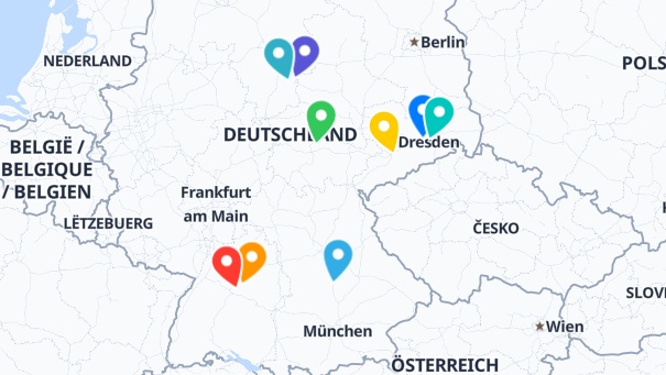 Map of company locations