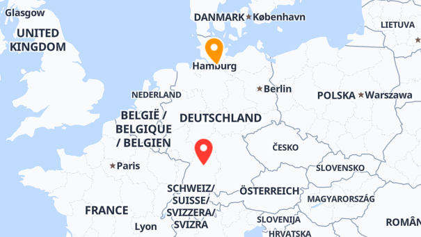 Map of company locations