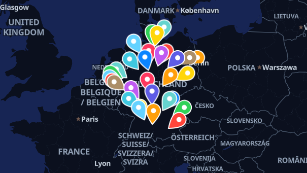 Map of company locations