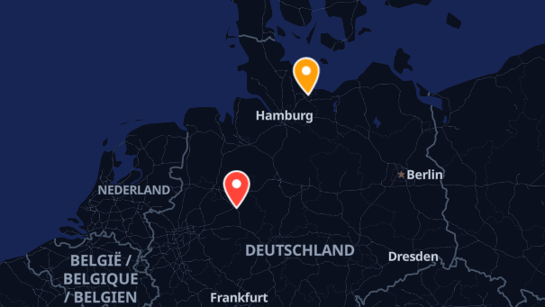 Map of company locations