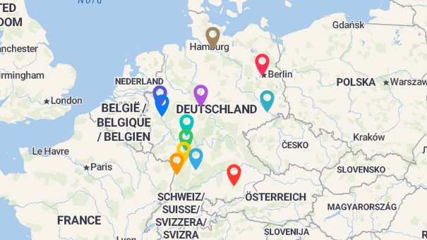 Map of company locations