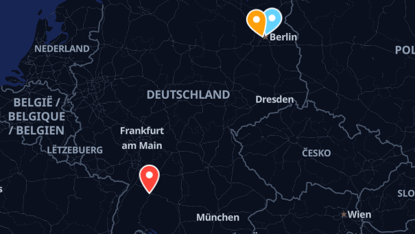 Map of company locations
