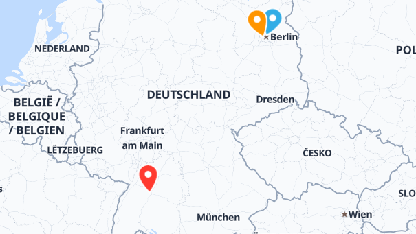 Map of company locations