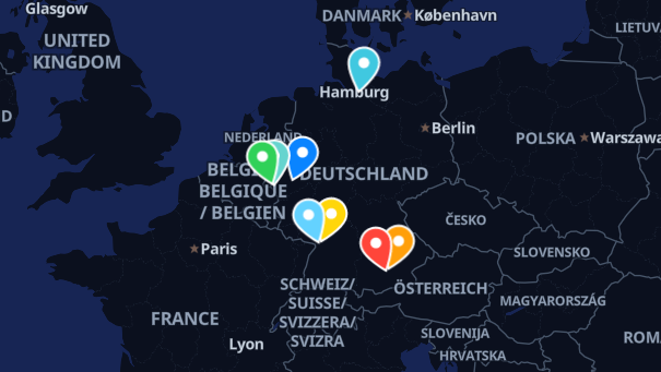 Map of company locations