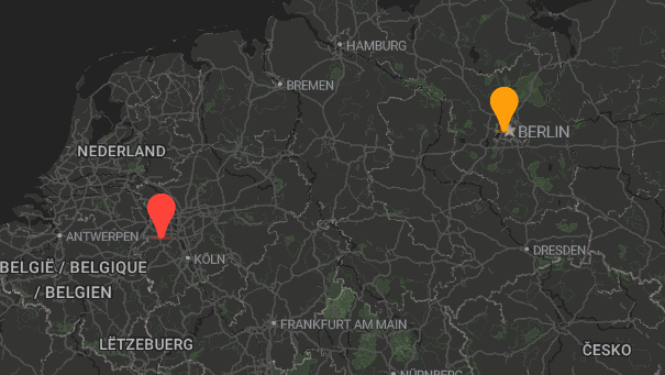 Map of company locations