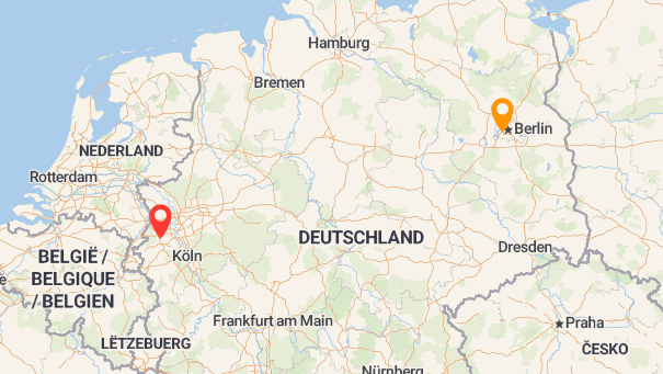 Map of company locations