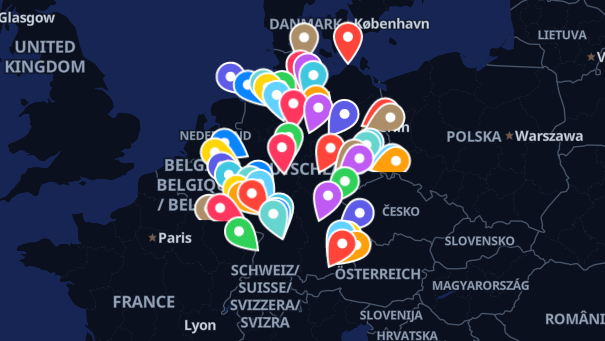 Map of company locations
