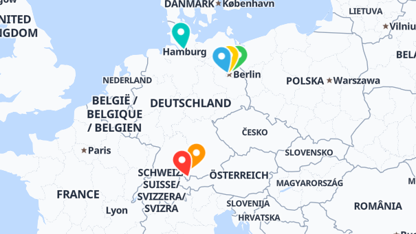 Map of company locations