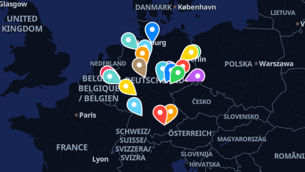 Map of company locations