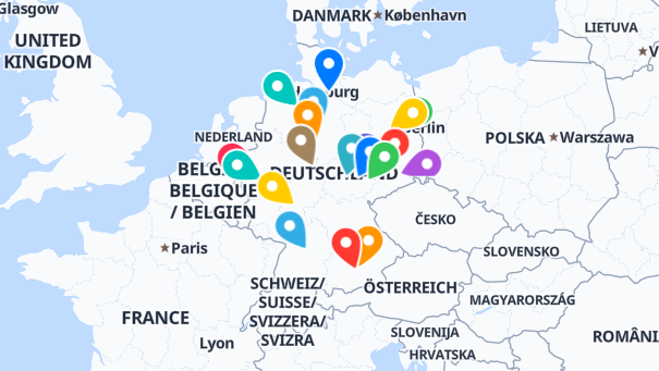 Map of company locations