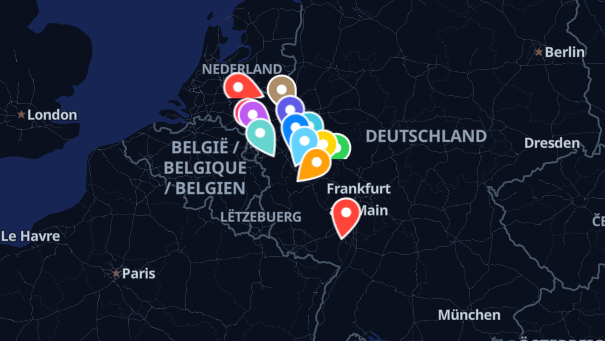 Map of company locations