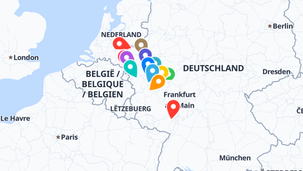 Map of company locations