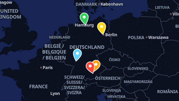 Map of company locations