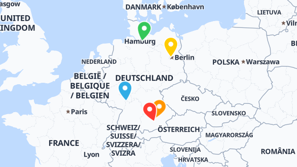 Map of company locations