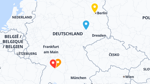 Map of company locations