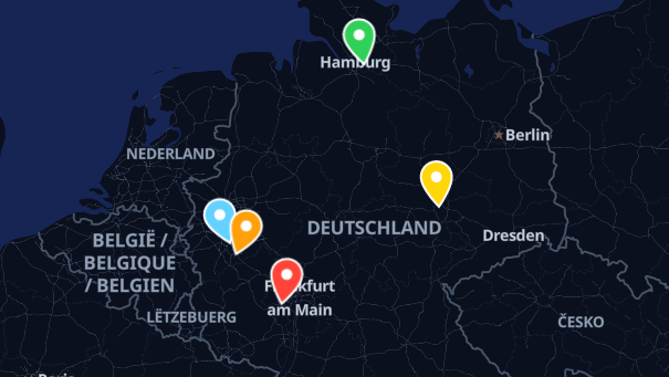 Map of company locations