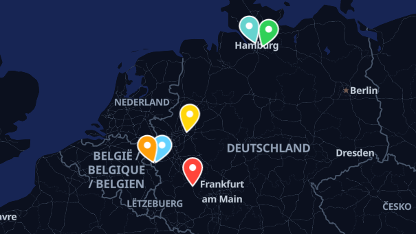 Map of company locations