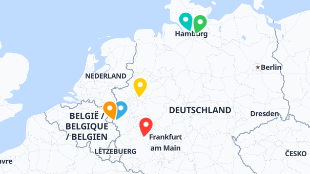 Map of company locations