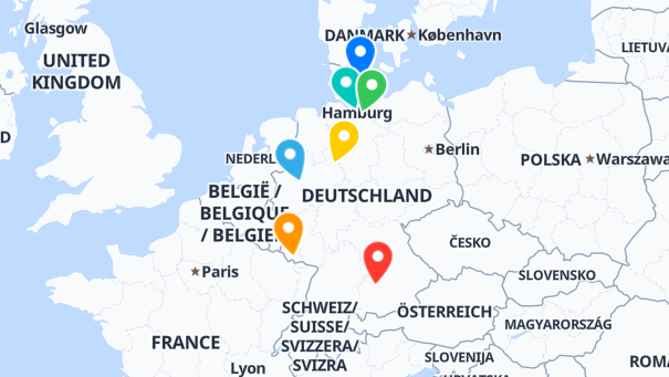 Map of company locations